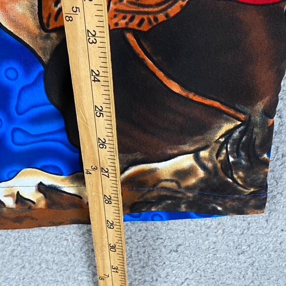 Vintage J/E/T Bold Graphic Button Up Shirt Men's M Jousting Horses Abstract - Picture 8 of 10